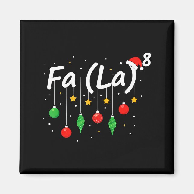 Imán Fa (la) 8 divertido profesor de matemáticas Santa  (Frente)