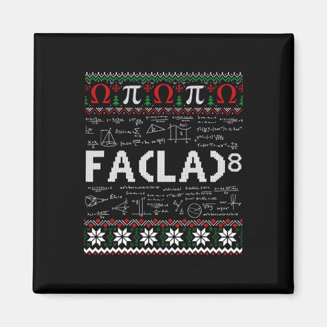 Imán Fa (la)8 Divertidos Navidades Santa Fa La Math (Frente)