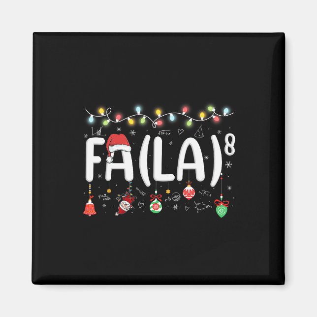 Imán Fa (la)8 Divertidos Navidades Santa Fa La Math (Frente)