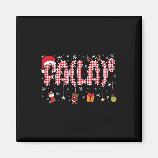 Imán Fa (la)8 Divertidos Navidades Santa Fa La Math (Frente)