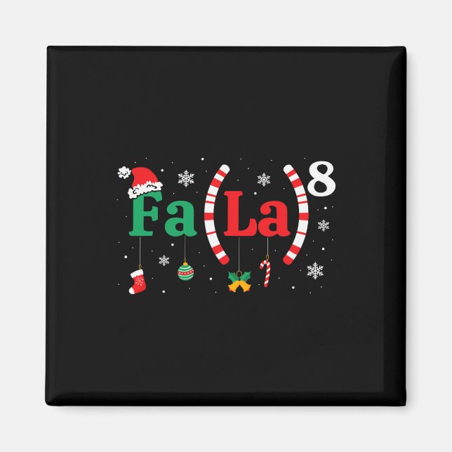 Imán Fa (la)8 Divertidos Navidades Santa Fa La Math (Frente)