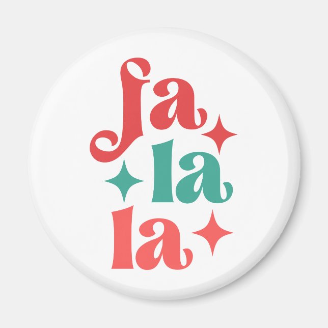 Imán Fa La La - Diseño de tipografía festiva (Frente)