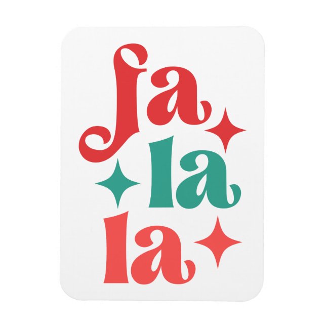 Imán Fa La La - Diseño de tipografía festiva (Vertical)