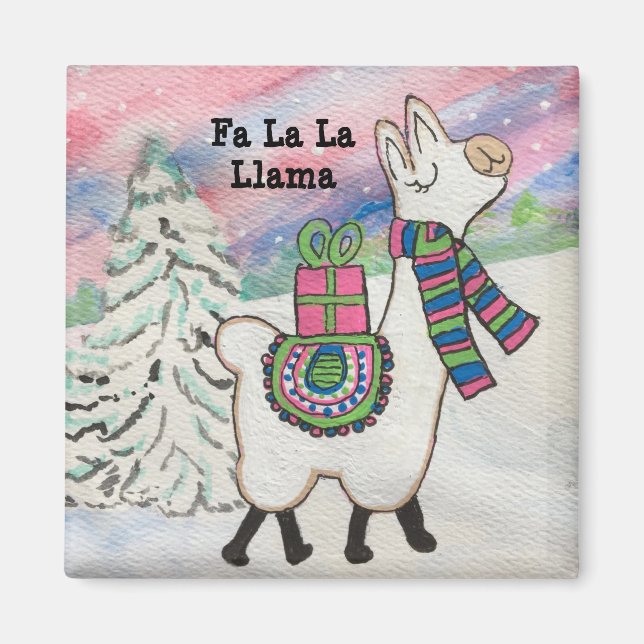 Imán Fa La Llama Feliz Navidad Gracioso (Frente)