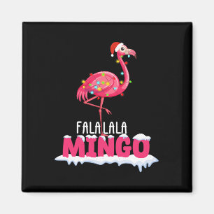 Imán Fa La Mingo Navidades de Flamingo Cuelgan Gorra Ro