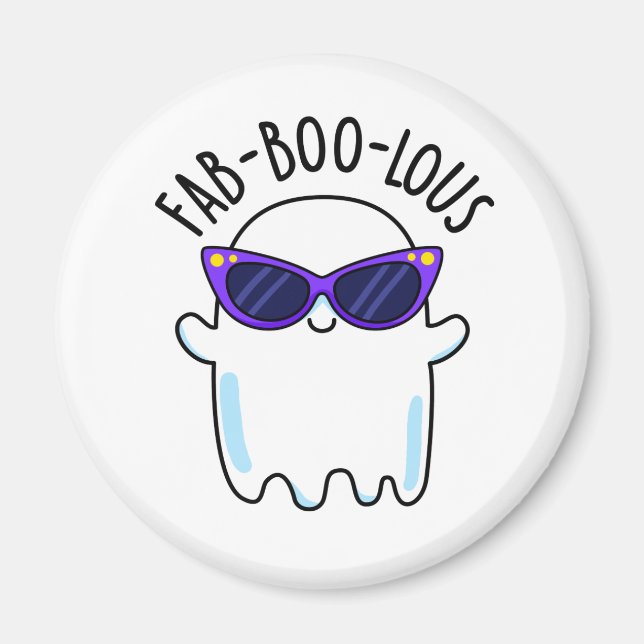 Imán Fab-Boo-Lous Funny Ghost Pun (Frente)