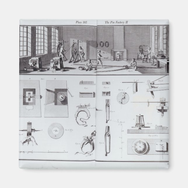 Imán Fábrica de alfileres, placa 2 del Volumen IV (Frente)