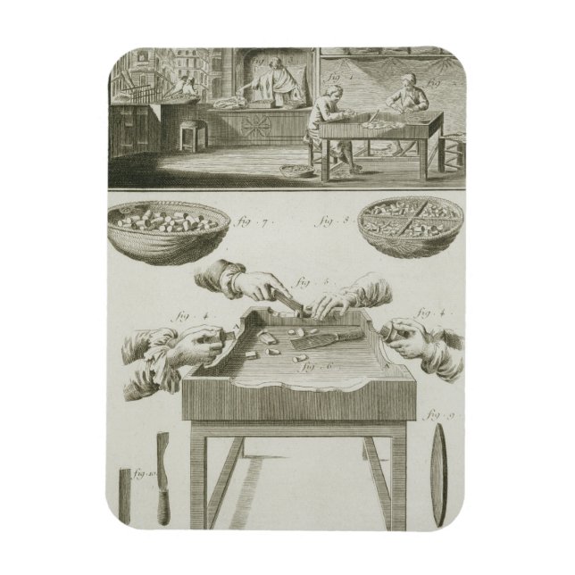 Imán Fabricación de botellas de corcho, de la Encyclope (Vertical)