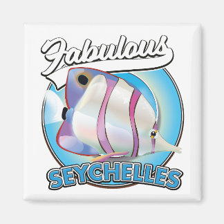 Imán Fabuloso logo retro de Seychelles