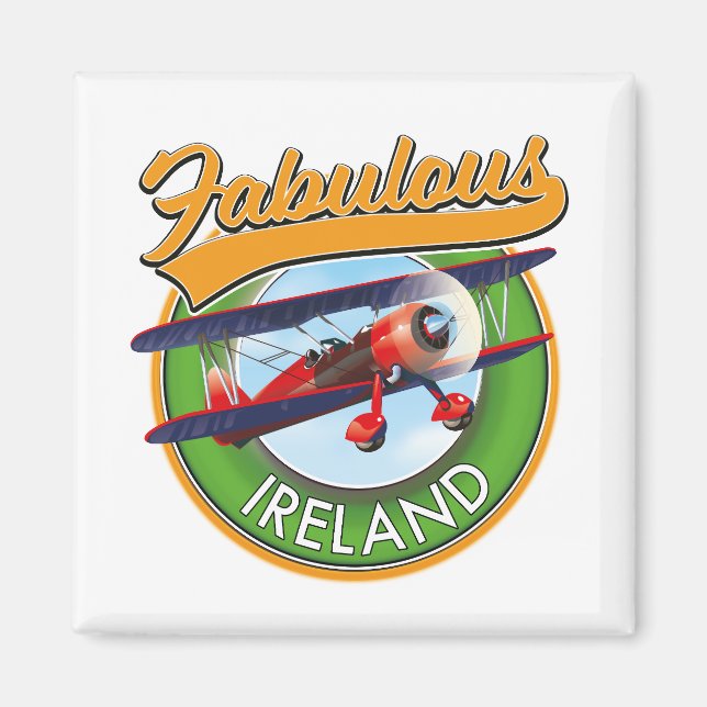 Imán fabuloso parche de Irlanda. (Frente)