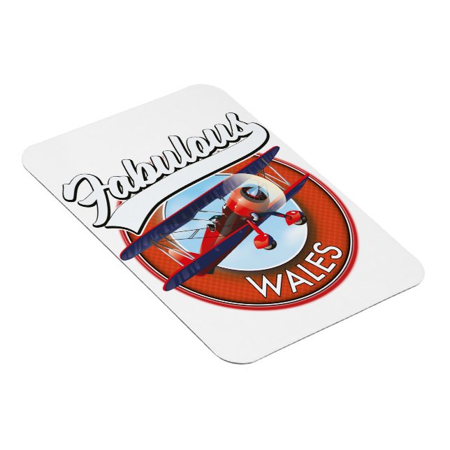 Imán Fabulous Wales estilo retro parche de viaje (Lado Derecho)