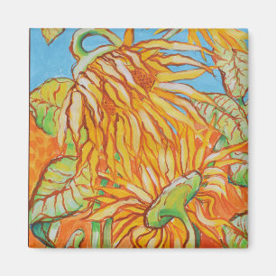 Imán 'Face OFF' girasoles por Bruce Tunis