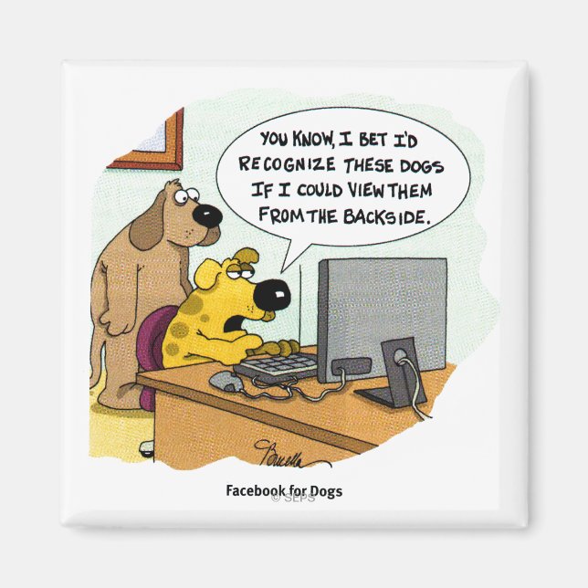 Imán Facebook para los perros (Frente)