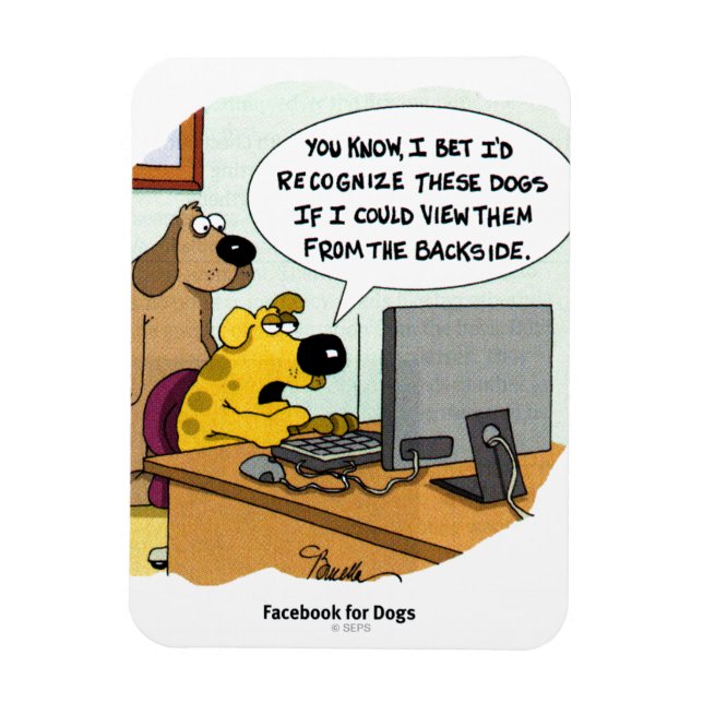 Imán Facebook para los perros (Vertical)