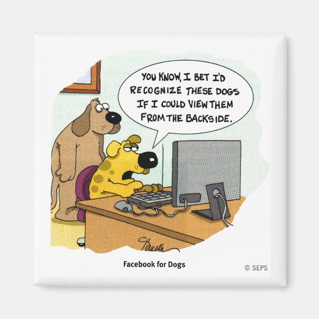Imán Facebook para los perros (Frente)
