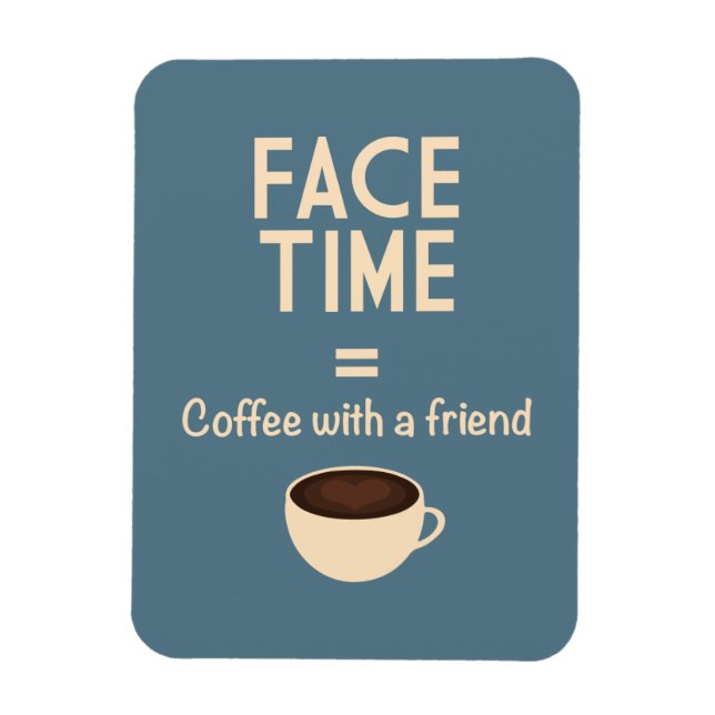 Imán FaceTime = Café con un amigo (Vertical)