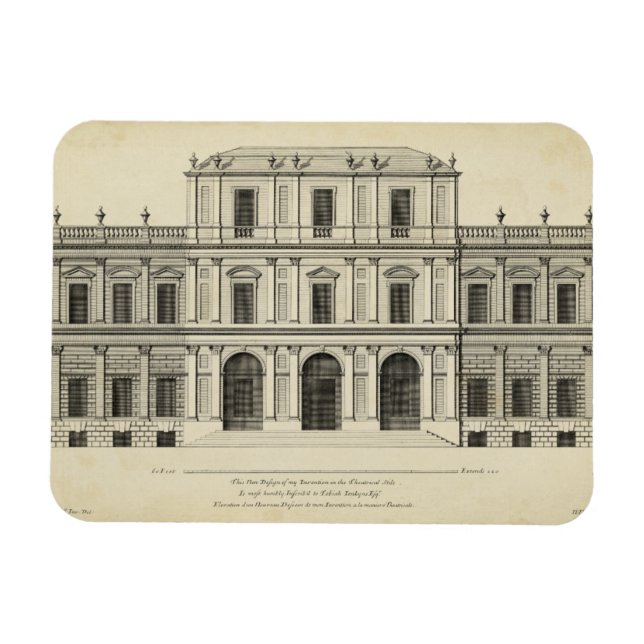 Imán Fachada de estilo teatral de Colen Campbell (Horizontal)