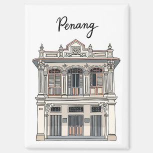 Imán Fachada de tienda de Penang Malasia