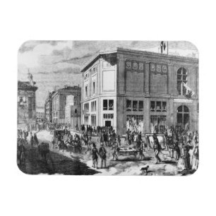 Imán Fachada del hotel Drouot, París, c.1852 (engravi