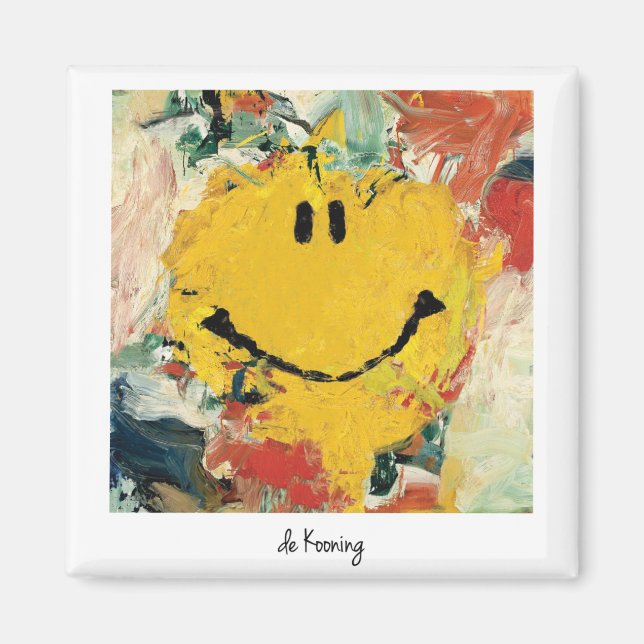 imán facial feliz de kooning (Frente)