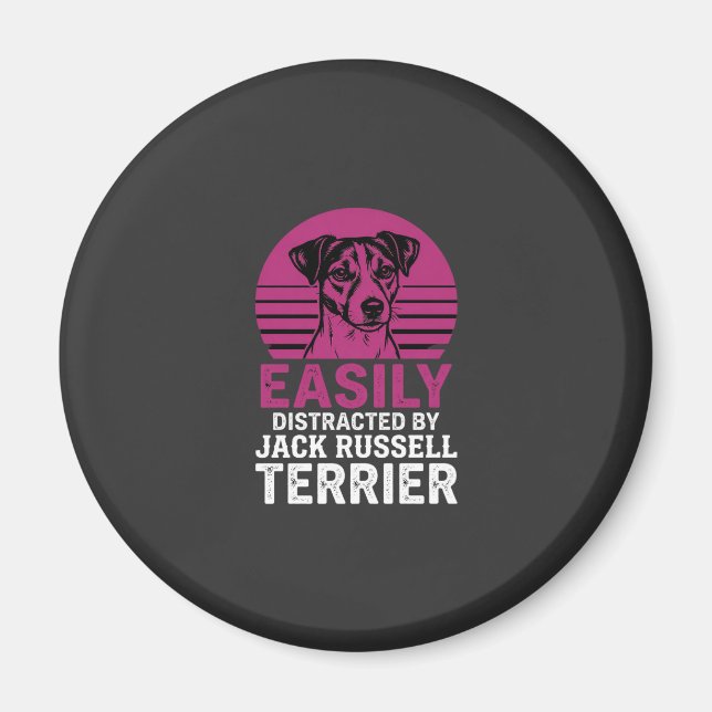 Imán Fácilmente Distraído Por Jack Russell Terrier (Frente)