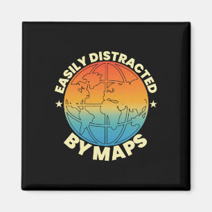 Imán Fácilmente Distraído Por Mapas Profesor De Geograf