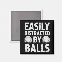 Fácilmente Distraído por Pelotas Amante del Golf D
