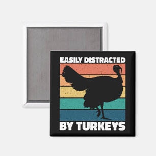 Imán Fácilmente Distraído Por Turkeys Cute Dueño Fiesta