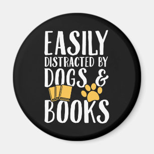 Imán Fácilmente distraídos por perros y libros