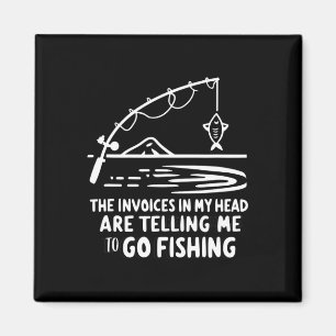Imán Facturas en mi cabeza Pesca divertida Contabilidad