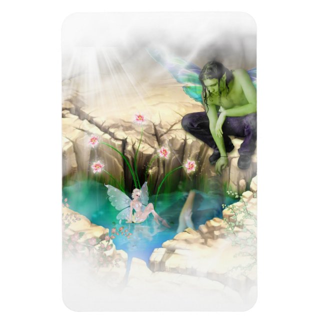 Imán Faerie in Elven Pond Vignette (Vertical)