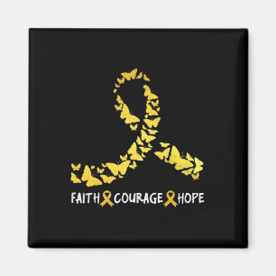 Imán Faiage Courage Hope Child Cancer Awareness Gold