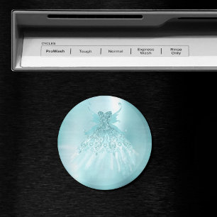 Imán Fairy Wing Mint Gown   Luxe Pearl Green Aqua Sheen