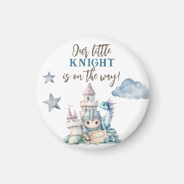 Imán Fairytale Dreamy Dragon Blue Knight Baby Shower