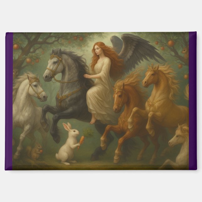 Imán Fairytale Horses and Angel Magnet (Anverso)