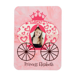 Imán Fairytale Royal Princess Carriage Chica Cumpleaños