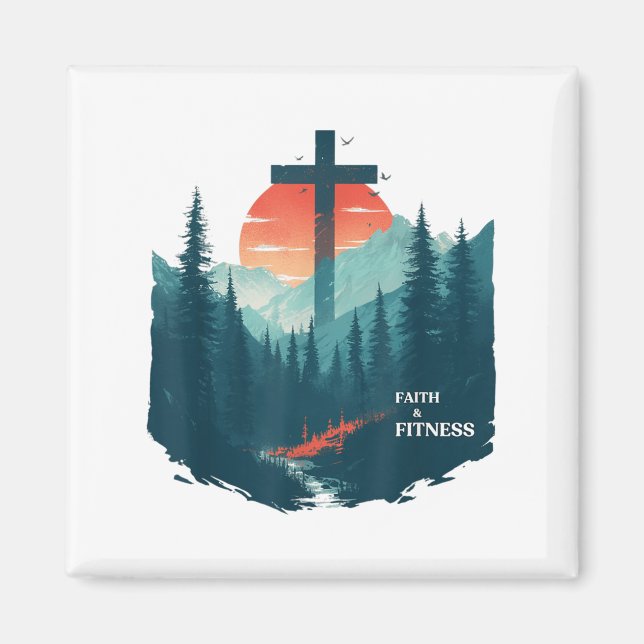 Imán Faith &amp; Fitness Christian - Workout Motivation (Frente)