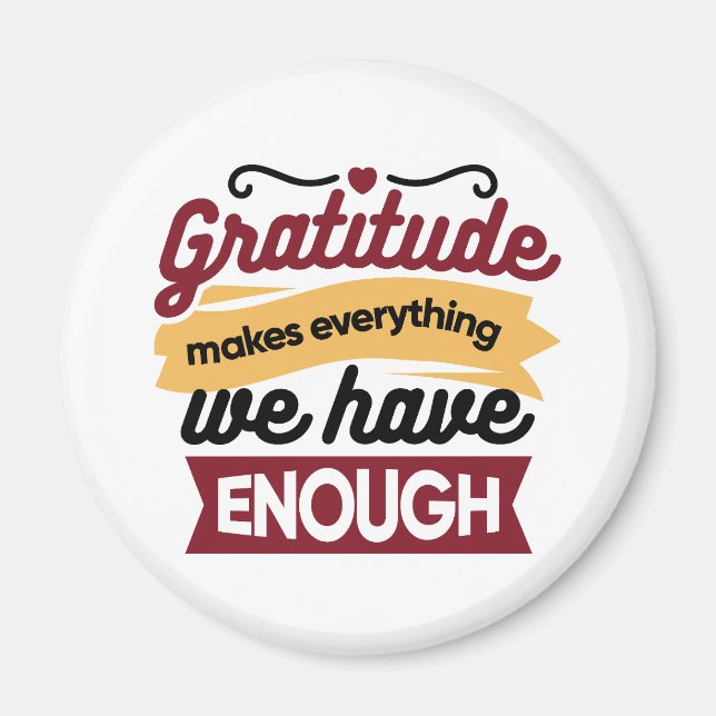 Imán Faith and Gratitude Artwork – Uplifting Christian  (Frente)