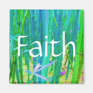 Imán Faith Bamboo Azul y Verde