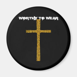 Imán Faith Cross Gold - Vale la pena usar