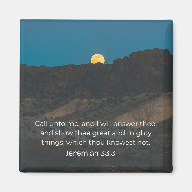 Imán Faith Desert Collection – Jeremiah 33:3  (Frente)