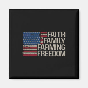 Imán Faith Family Farming Freedom American Flag 4Of