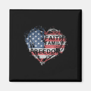Imán Faith Family Farming Freedom American Flag 4Of