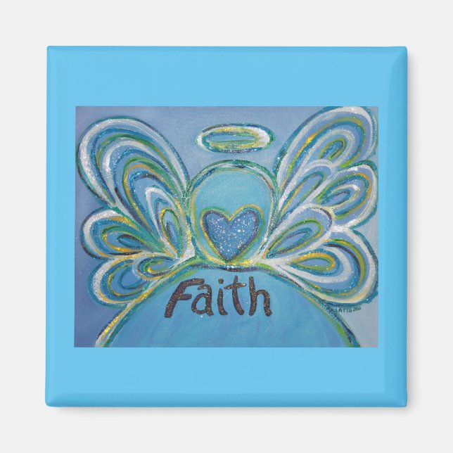 Imán Faith Guardian Angel Word Personalizado Magnet (Frente)