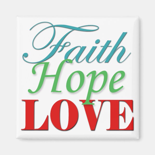 Imán Faith Hope & Love (Frente)