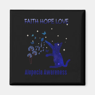 Imán Faith Hope Love Alopecia Conciencia