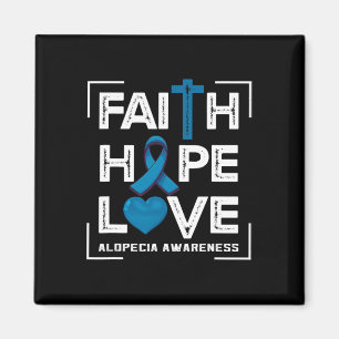 Imán Faith Hope Love Alopecia Conciencia 1