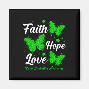 Imán Faith Hope Love Brain Disabilities Sensibilización