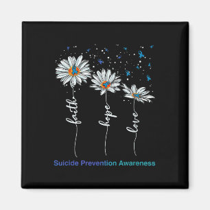 Imán Faith Hope Love Daisy Suicidio Prevención Concienc