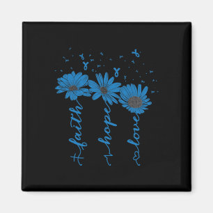 Imán Faith Hope Love Diabetes Awareness Mono de la Cint